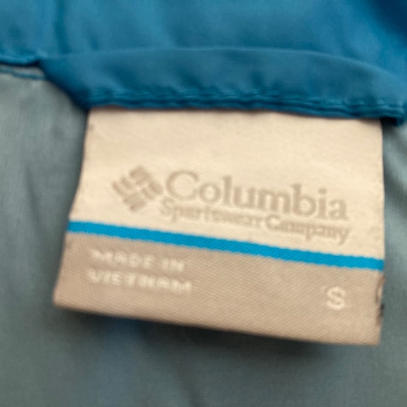 Columbia Rain Jacket Blue Hooded Small - Picture 5 of 8